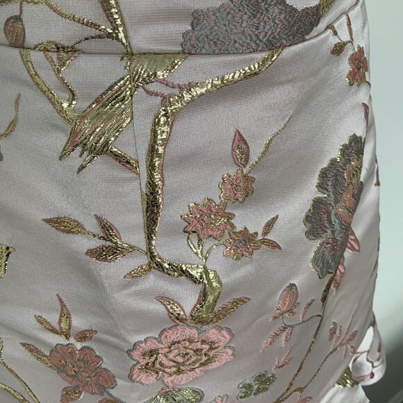 Lipsy womens dress New with tags party cocktails wedding pink gold jacquard shor - Picture 16 of 16